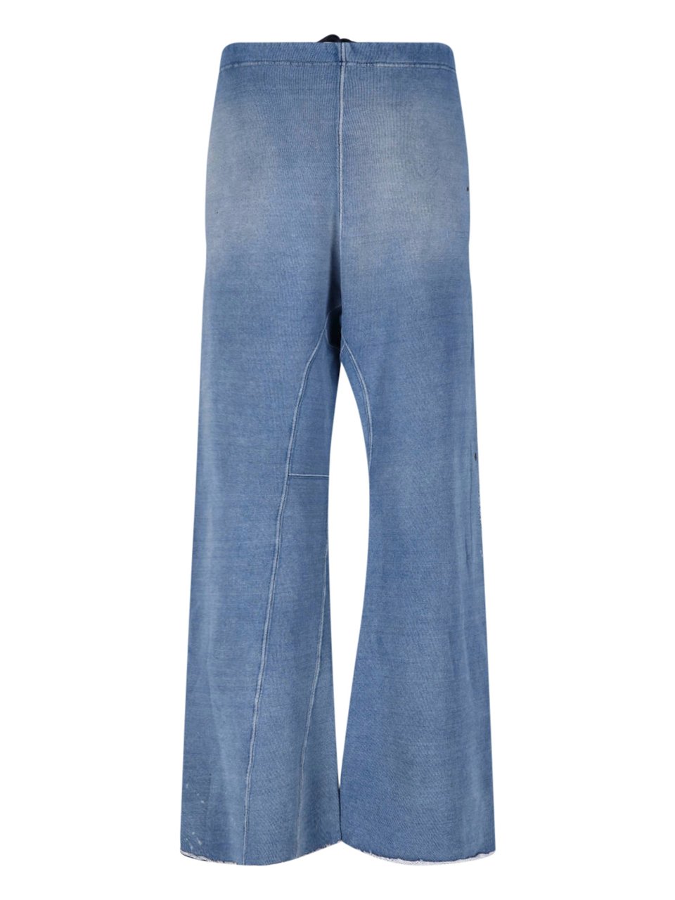 GALLERY DEPT Relaxed Wide-Leg Trousers With Distressed Detailing And Patchwork Accents Blauw