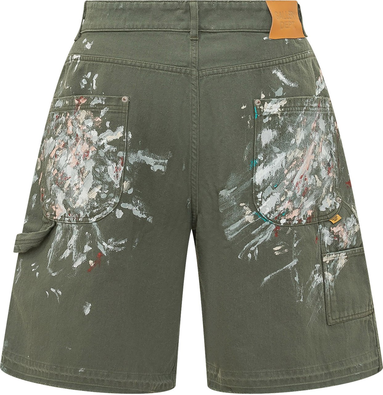 GALLERY DEPT Short Platoon Painter con Stampa Effetto Schizzi Donkergroen