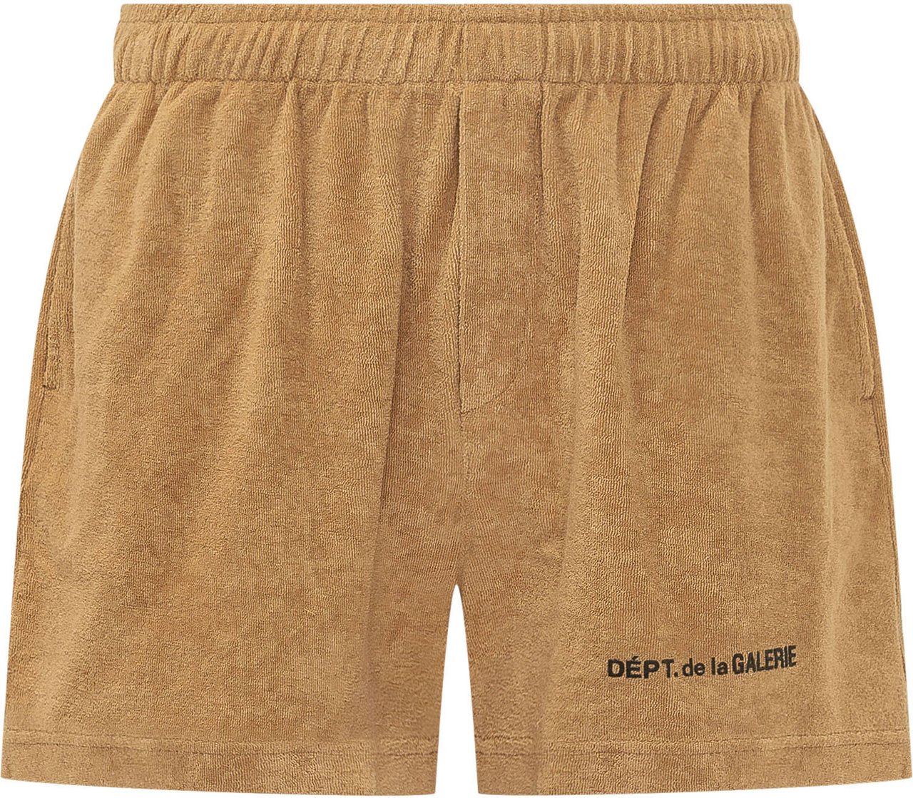GALLERY DEPT Shorts in Spugna con Logo Frontale Beige