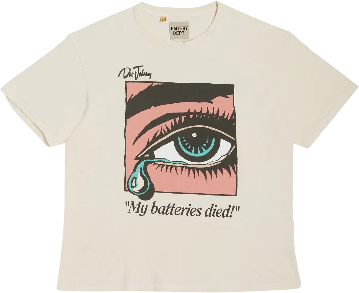 GALLERY DEPT Gallery Dept. Dead Batteries T-Shirt (Antique White) Wit