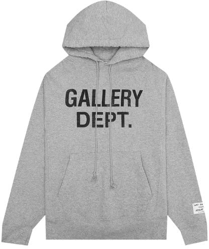 GALLERY DEPT Gallery Dept. Center Logo Hoodie 'Heather Grey' Grijs