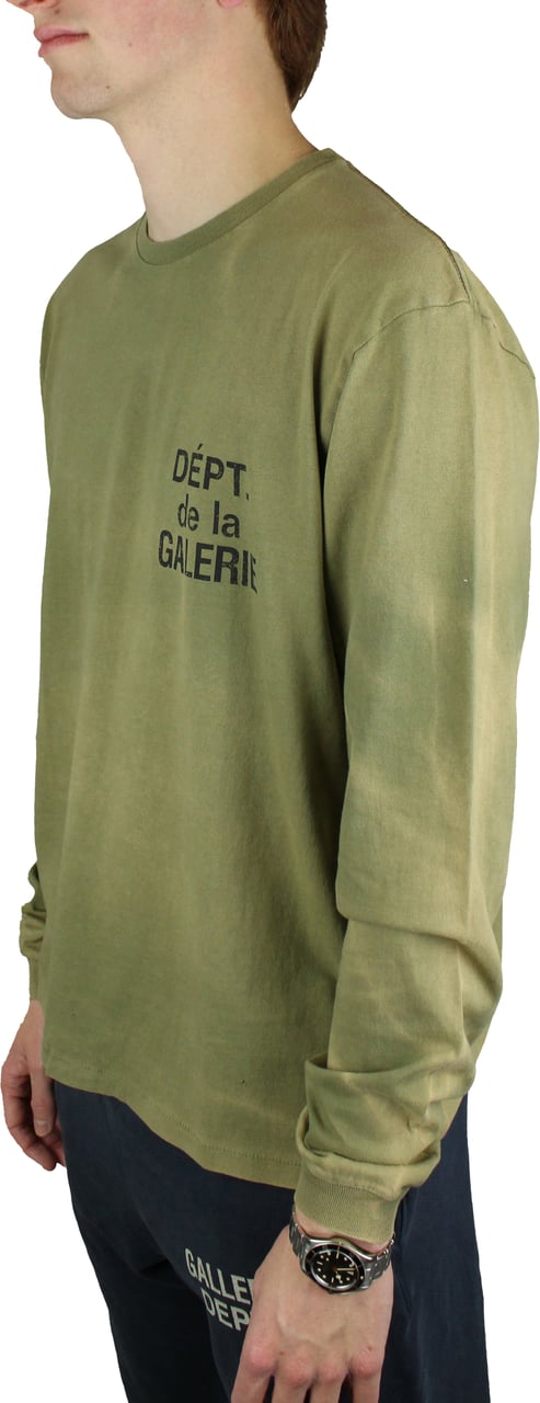 GALLERY DEPT Gallery Dept. French Longsleeve 'Olive' (Vintage Washing) Donkergroen