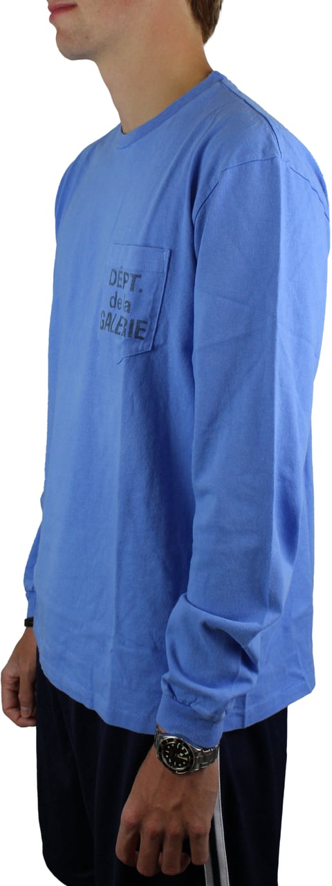 GALLERY DEPT Gallery Dept. French Logo Longsleeve 'Blue' Blauw