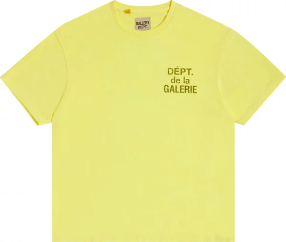 GALLERY DEPT Gallery Dept. French Tee (Flo Yellow) Geel