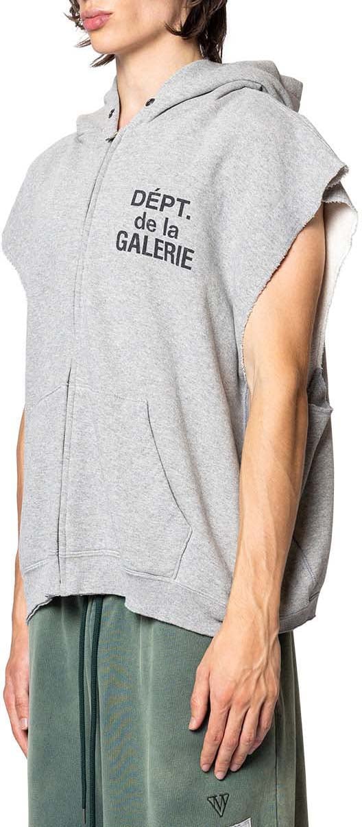 GALLERY DEPT 90's FULL ZIP CUT OFF HEATHER GREY Grijs