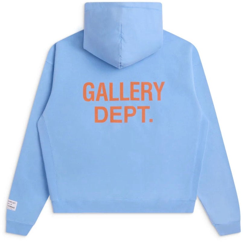 GALLERY DEPT Gallery Dept. 90'S GD Logo Hoodie 'Baby Blue' Blauw