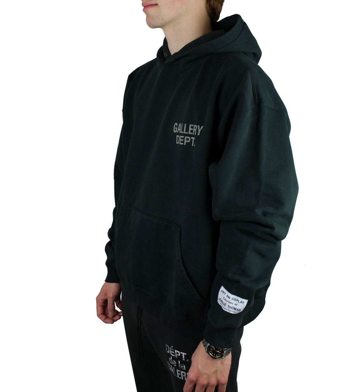 GALLERY DEPT Gallery Dept. Souvenir Logo Hoodie 'Vintage Black' Zwart