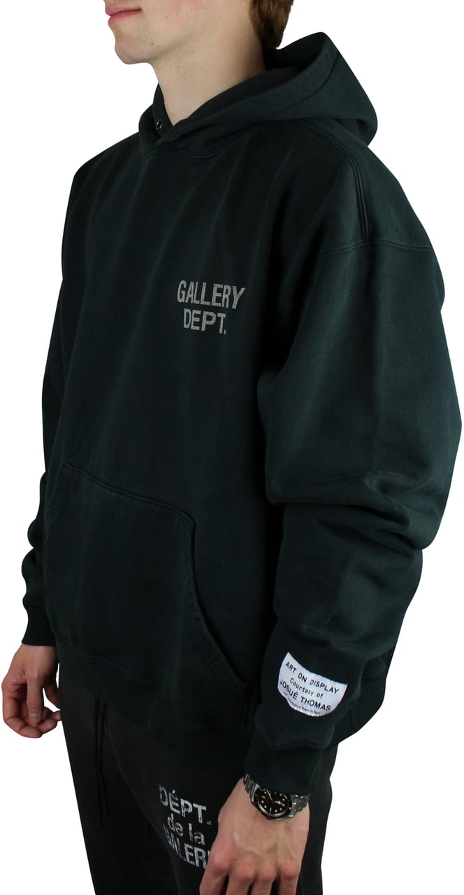 GALLERY DEPT Gallery Dept. Souvenir Logo Hoodie 'Vintage Black' Zwart