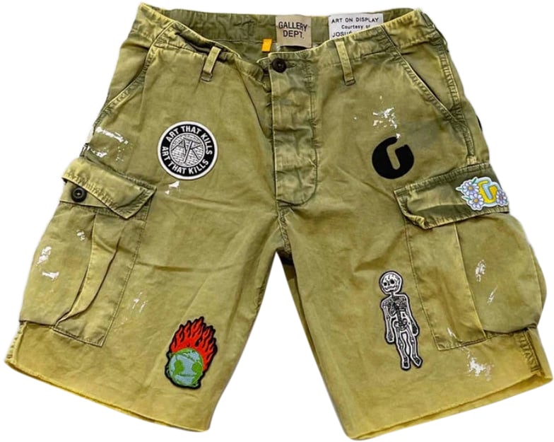 GALLERY DEPT Gallery Dept. Kenzie Fatigue Cargo Short 'Olijf' Divers