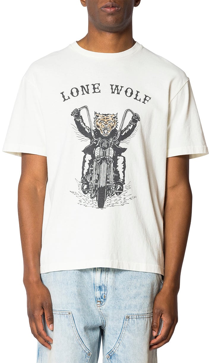 GALLERY DEPT LONE WOLF TEE LIGHT ARCHIVAL WHITE Wit