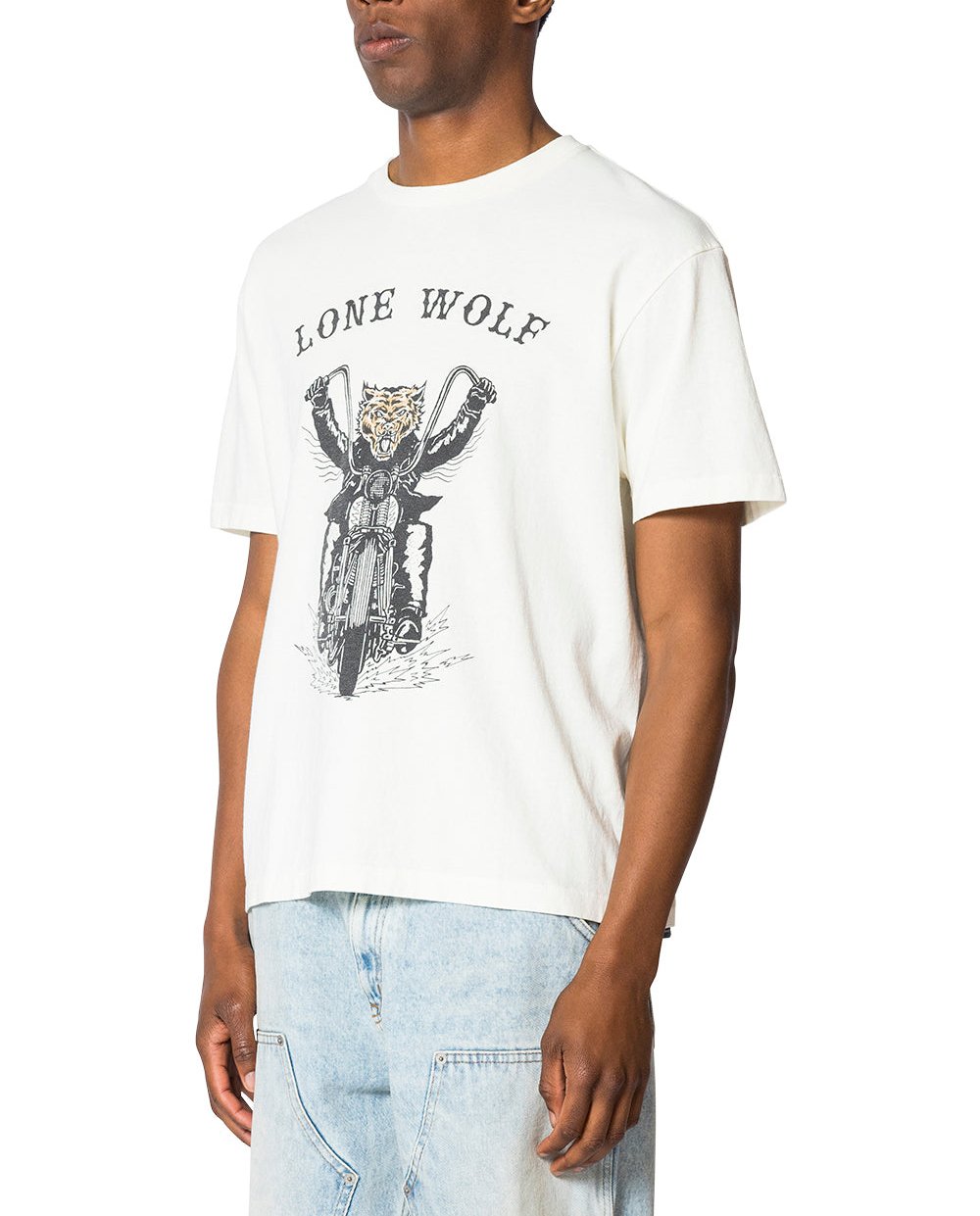GALLERY DEPT LONE WOLF TEE LIGHT ARCHIVAL WHITE Wit