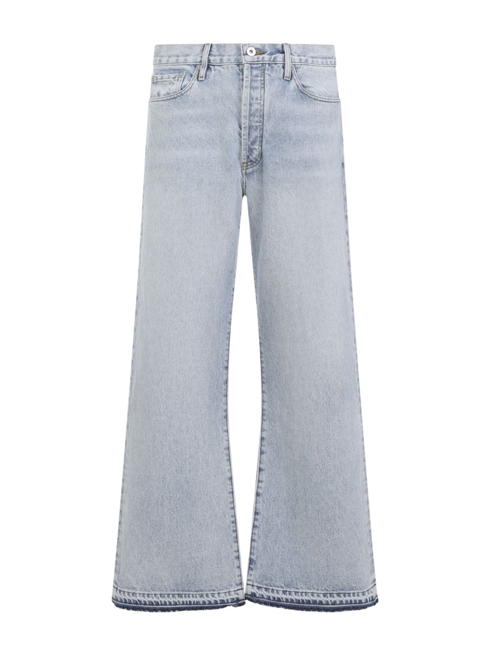 GALLERY DEPT Wide-Leg Light Blue Jeans with Classic Five-Pocket Design Wit
