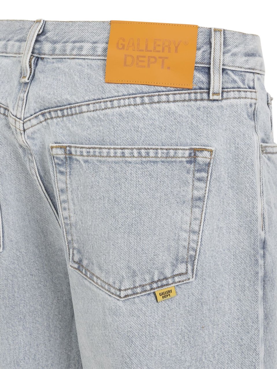 GALLERY DEPT Wide-Leg Light Blue Jeans with Classic Five-Pocket Design Wit