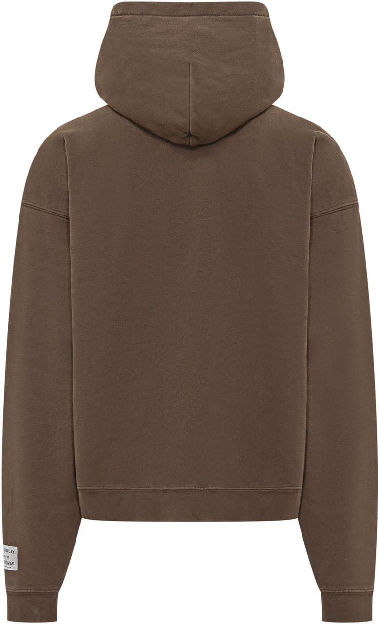 GALLERY DEPT Felpa Hoodie con Cappuccio e Tasca Frontale Bruin