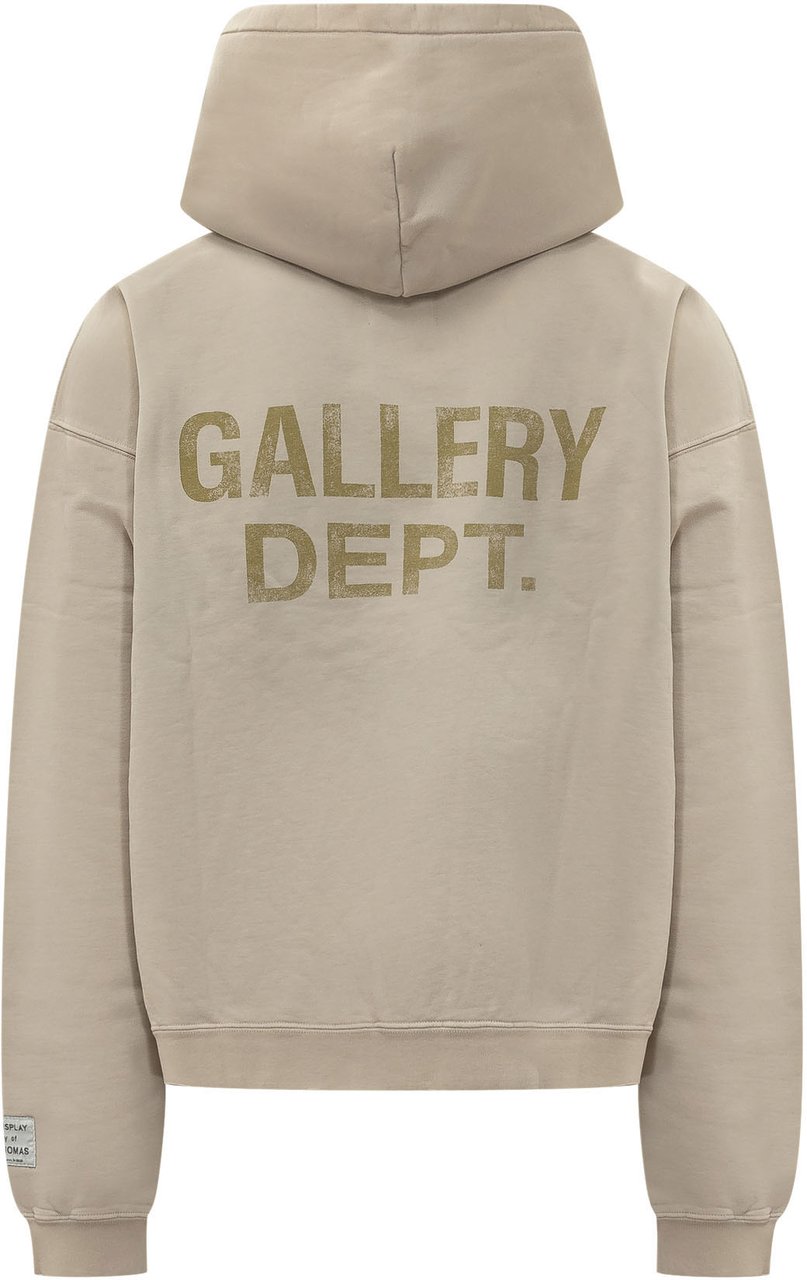 GALLERY DEPT Felpa con Cappuccio e Logo Taupe