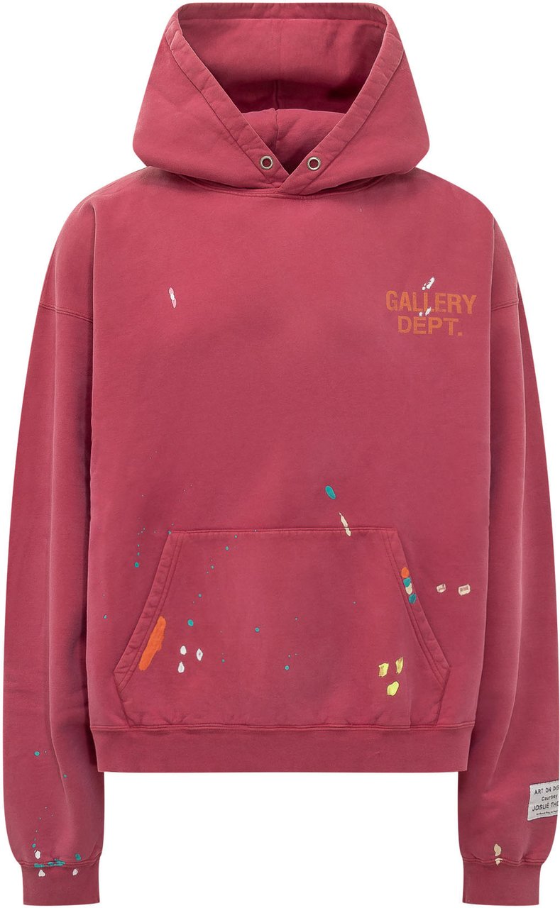 GALLERY DEPT Felpa con Cappuccio e Logo Roze