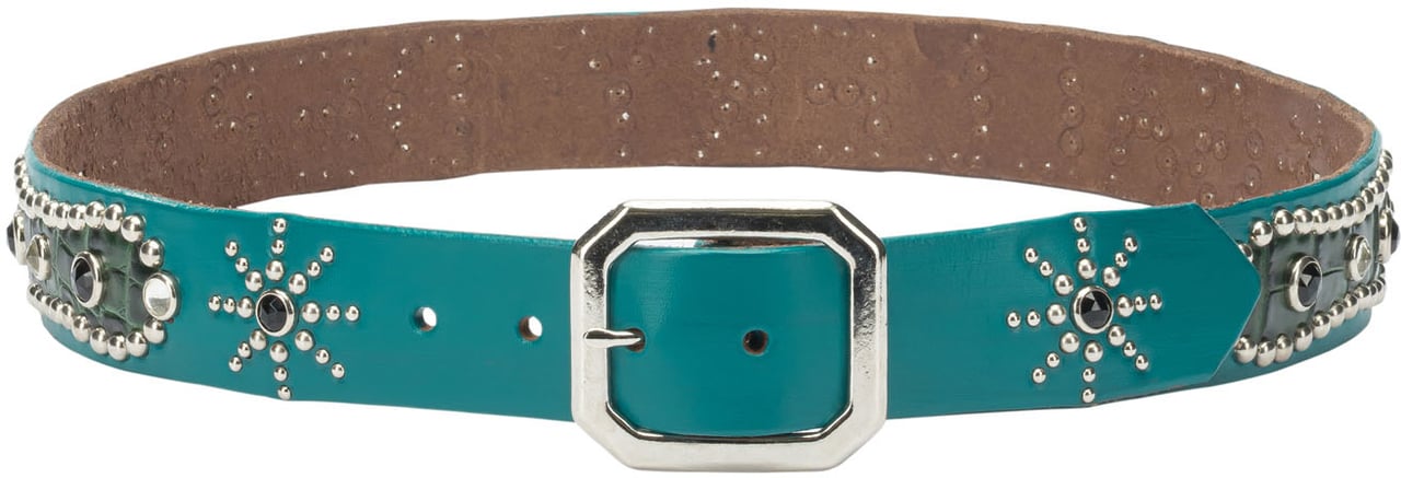 GALLERY DEPT Leather belt with decorations Blauw