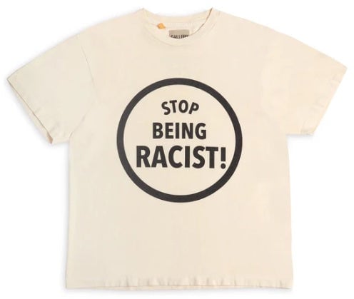 GALLERY DEPT Gallery Dept. Stop Being Racist T-shirt (Cream) Beige
