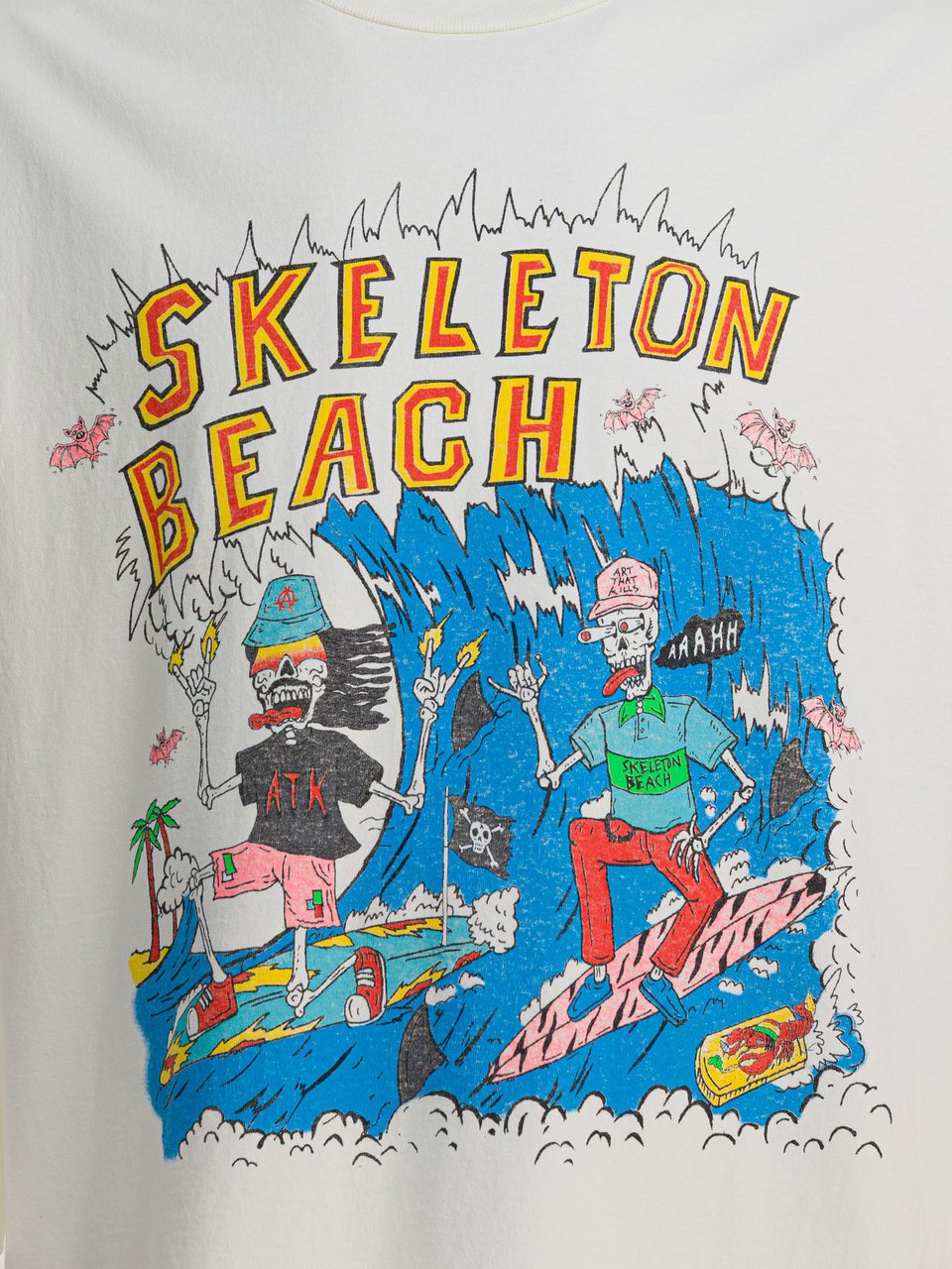 GALLERY DEPT "Skeleton Beach Surf" T-shirt Wit