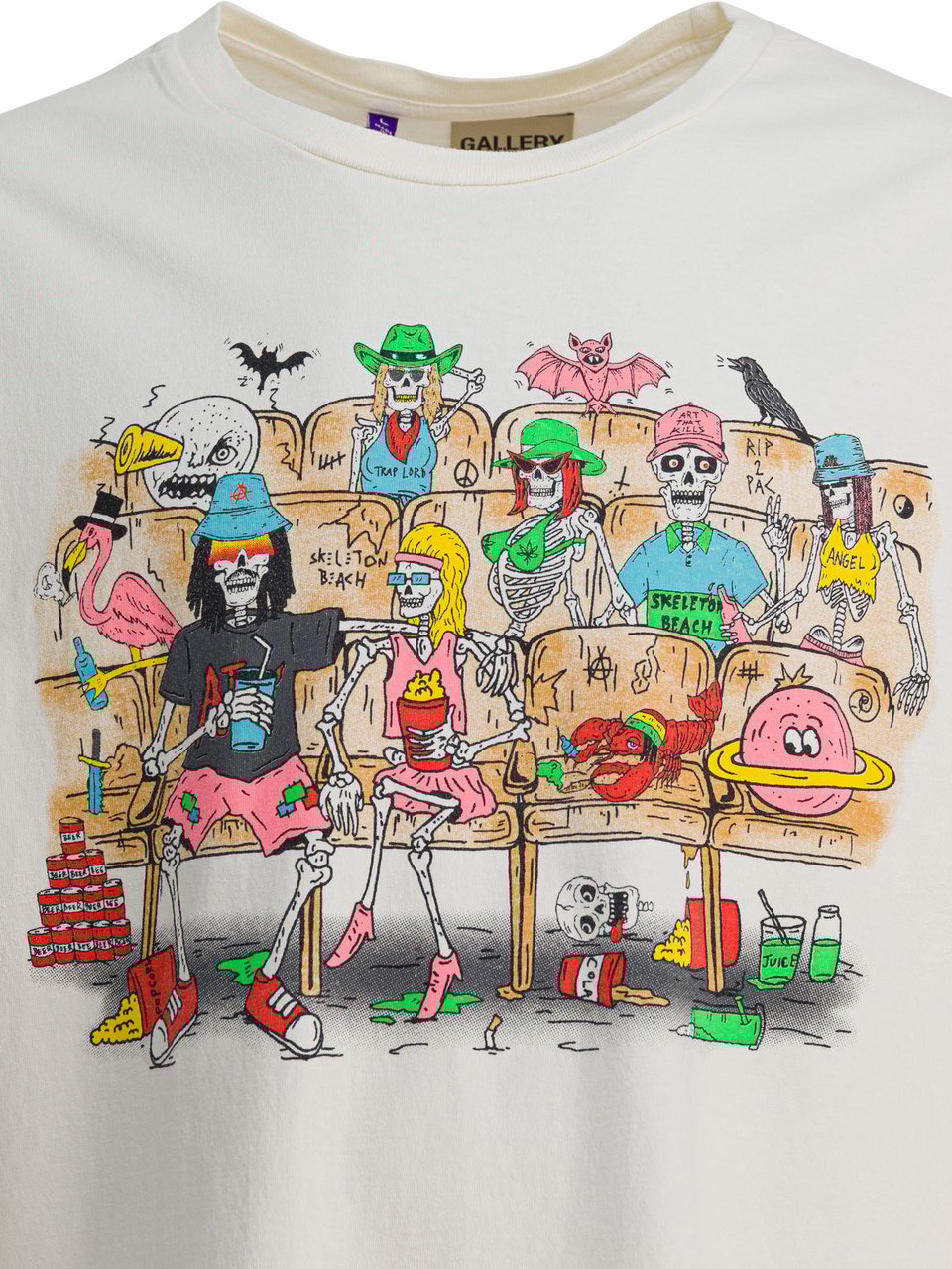 GALLERY DEPT "Skeleton Beach Theater Tee" T-shirt Wit