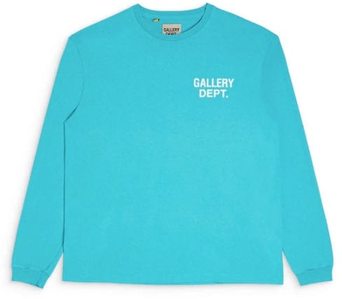 GALLERY DEPT Gallery Dept. Souvenir Longsleeve 'Teal' Blauw