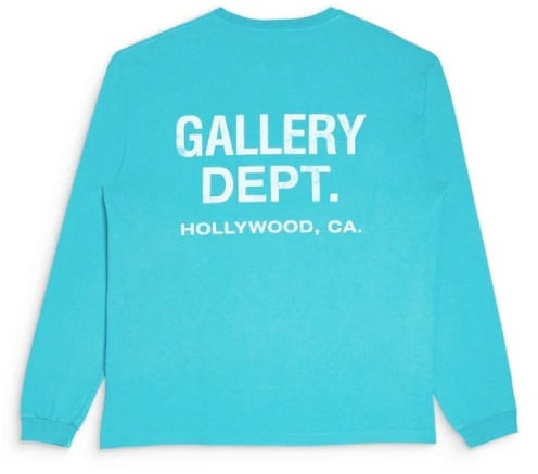 GALLERY DEPT Gallery Dept. Souvenir Longsleeve 'Teal' Blauw