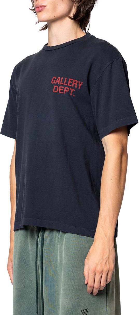GALLERY DEPT SOUVENIR TEE WASHED BLACK AND RED Zwart