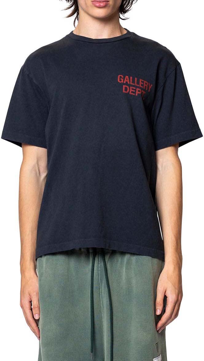 GALLERY DEPT SOUVENIR TEE WASHED BLACK AND RED Zwart