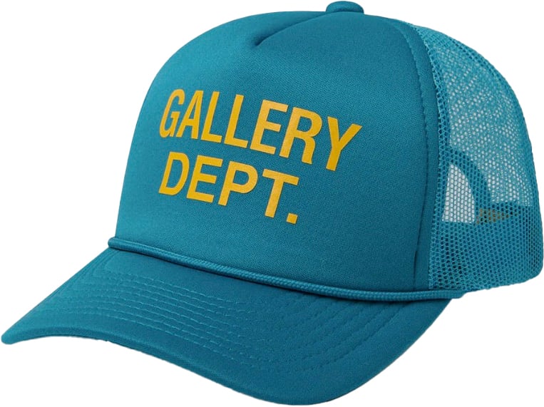 GALLERY DEPT Gallery Dept. Trucker Hat 'Aqua' Blauw