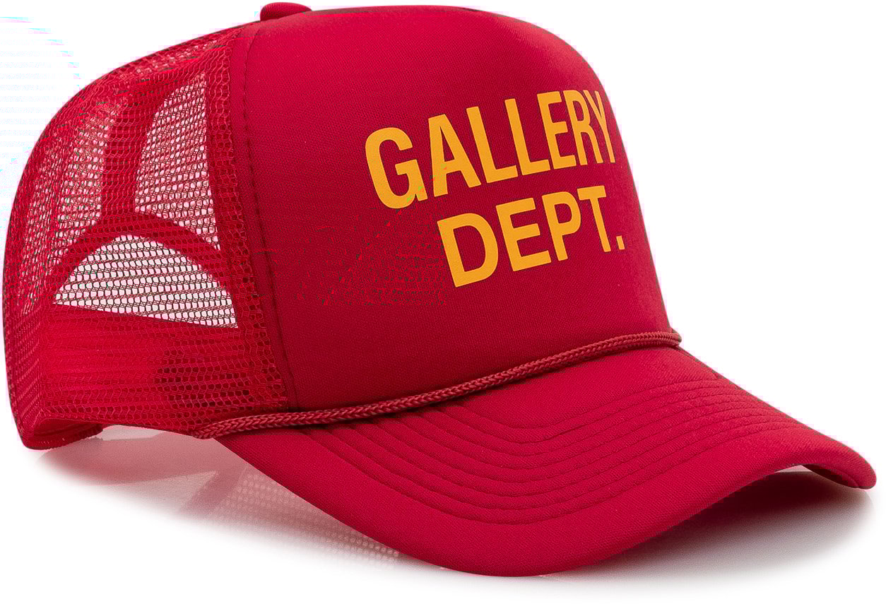 GALLERY DEPT GD LOGO TRUCKER CAP Rood