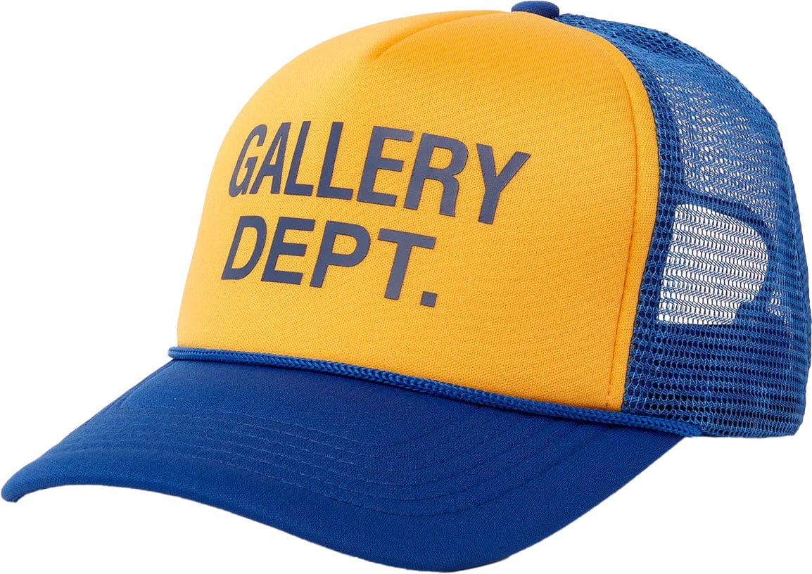 GALLERY DEPT Gallery Dept. GD Logo Trucker Hat (Geel/Navy) Blauw