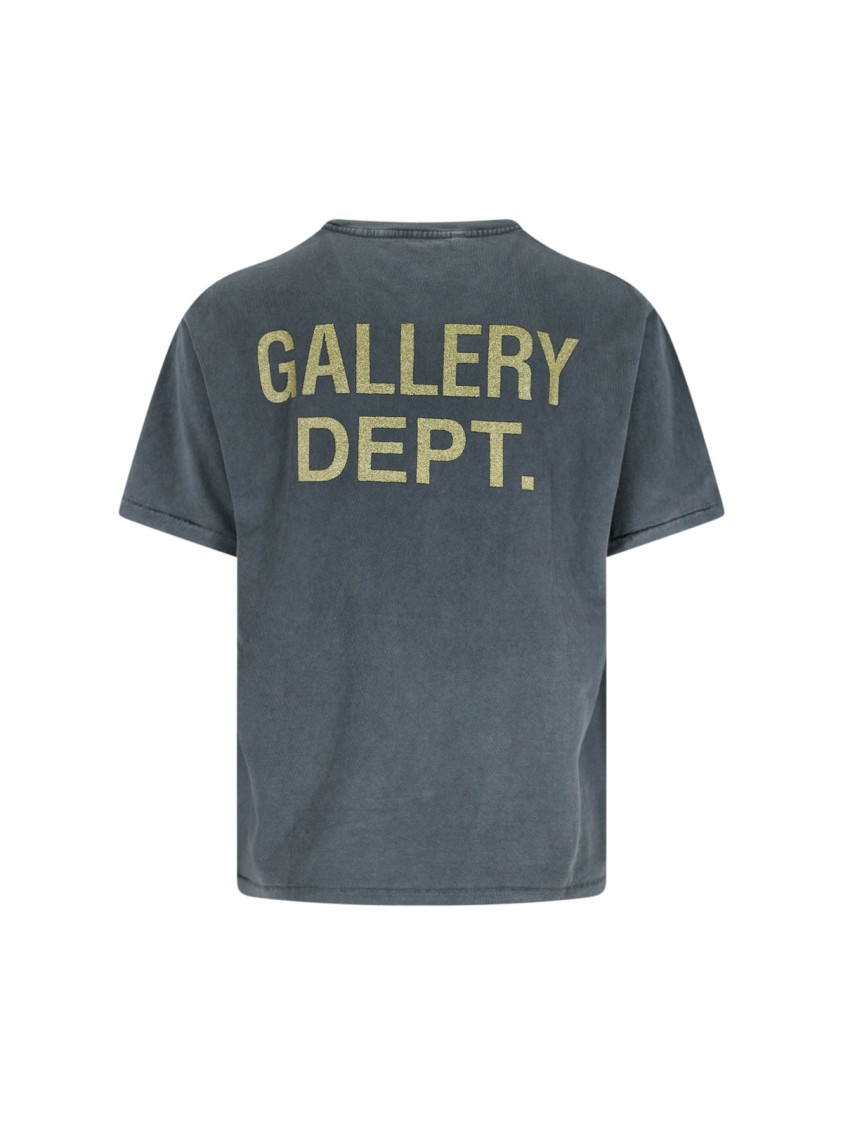 GALLERY DEPT Timeless Black T-Shirt With Round Neckline And Short Sleeves Zwart