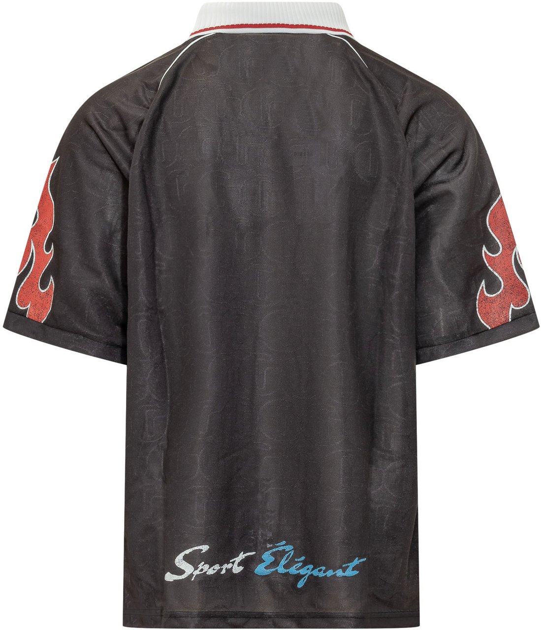 GALLERY DEPT Jersey Polo con Ricami e Patch Donkergrijs