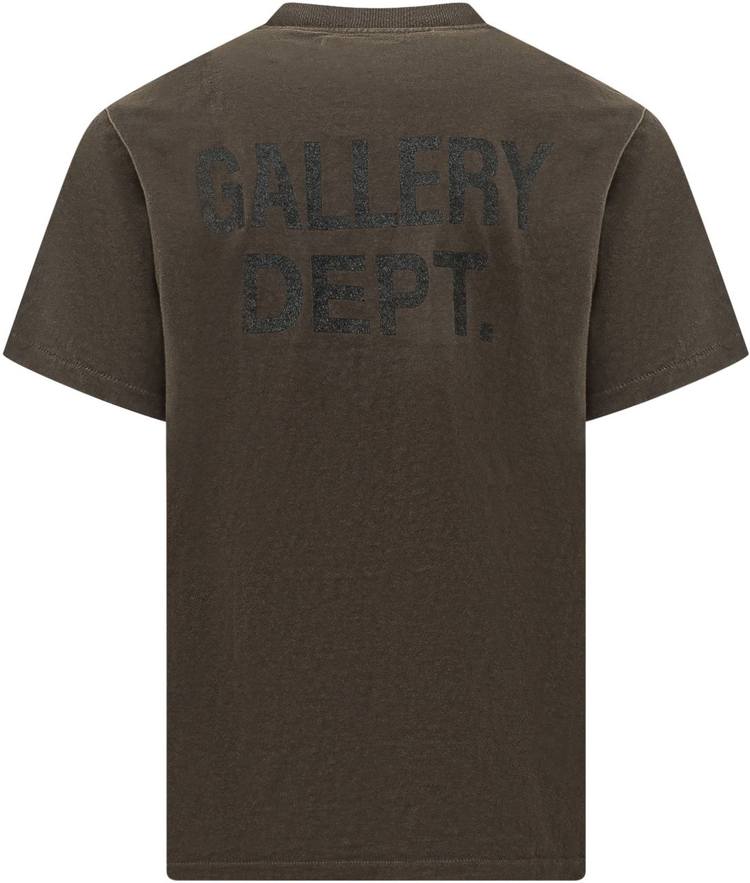 GALLERY DEPT T-shirt con Girocollo e Stampa sul Petto Taupe