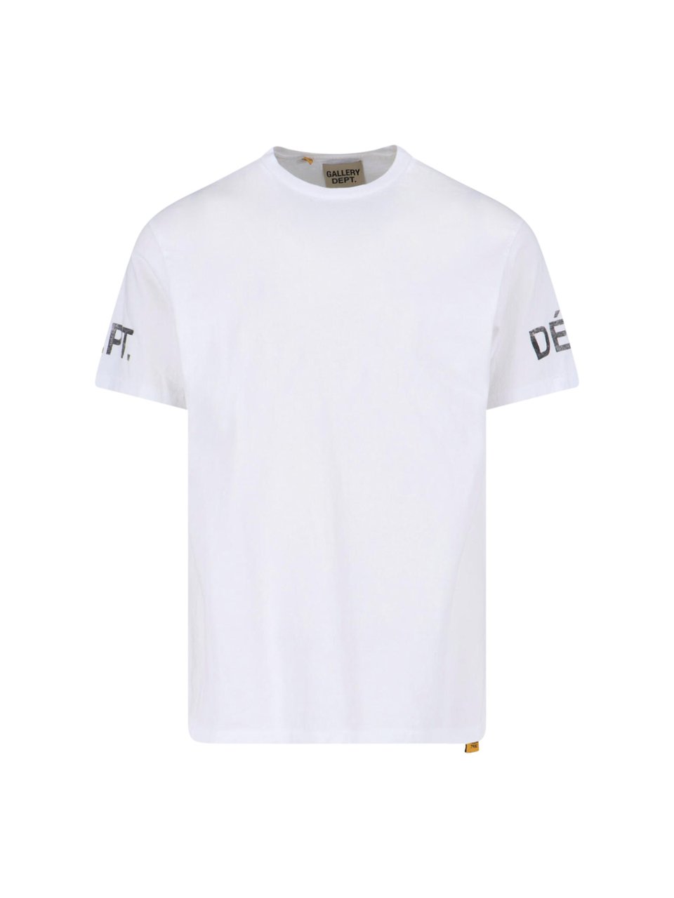 GALLERY DEPT White Contrast Logo Straight Hem T-Shirt Wit