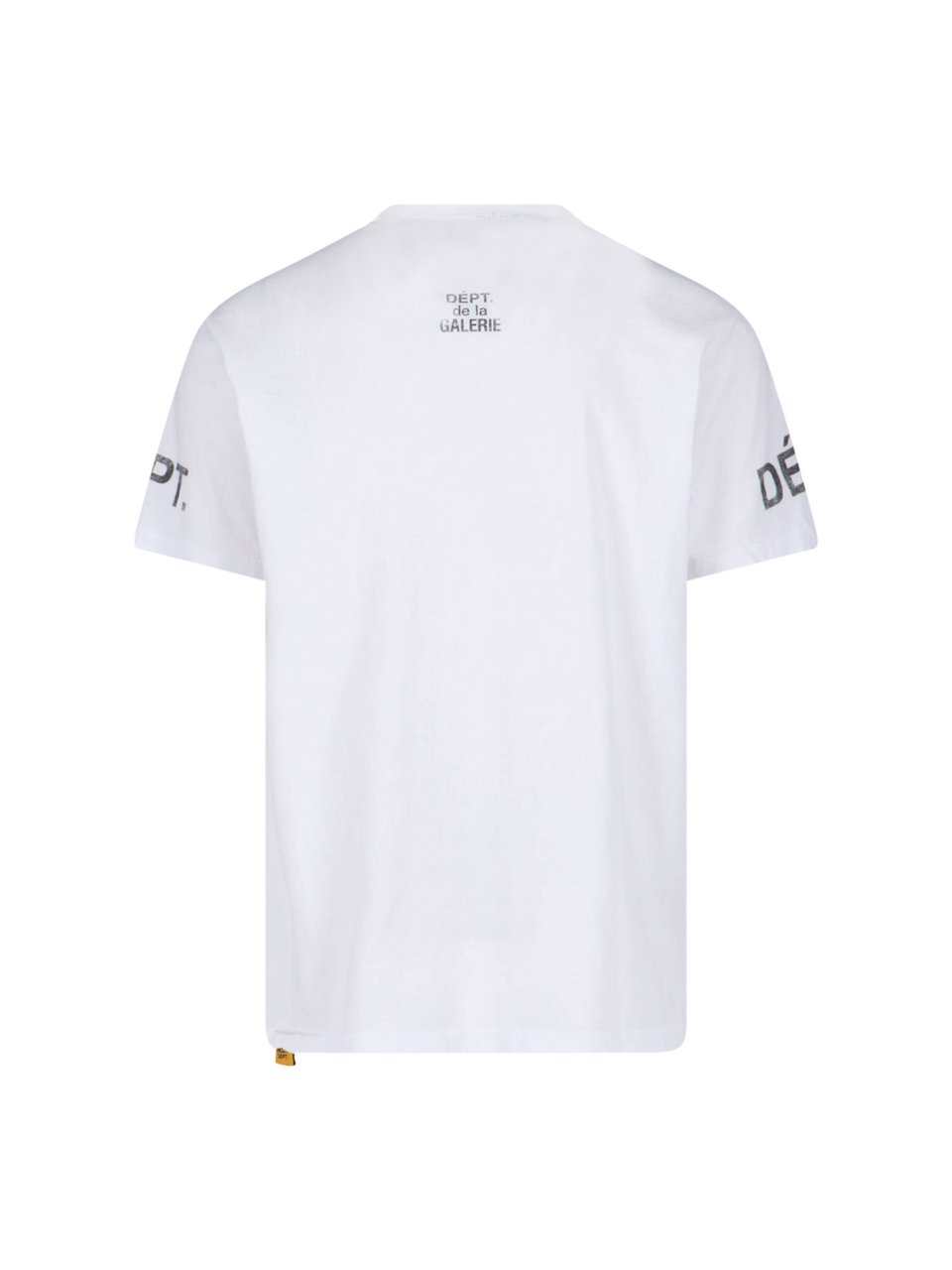 GALLERY DEPT White Contrast Logo Straight Hem T-Shirt Wit