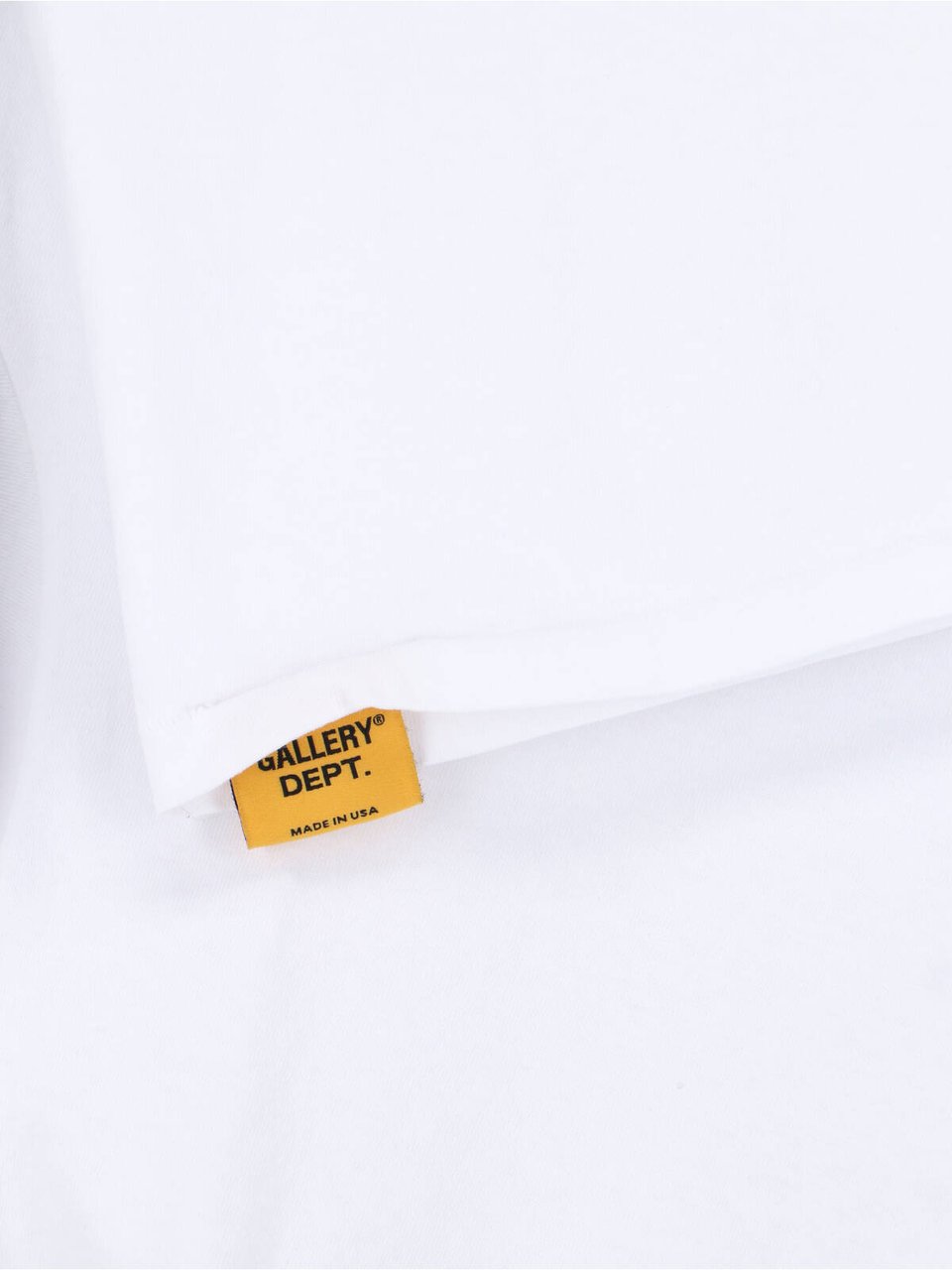 GALLERY DEPT White Contrast Logo Straight Hem T-Shirt Wit