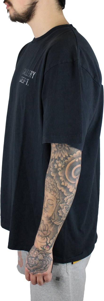 GALLERY DEPT Gallery Dept. Souvenir Logo T-shirt 'Washed Black' Zwart