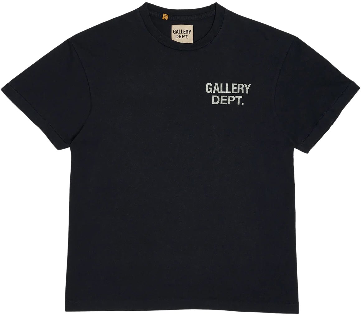 GALLERY DEPT Gallery Dept. Souvenir Logo T-shirt 'Washed Black' Zwart