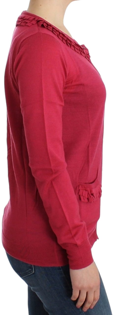 Galliano John Galliano Pink wool cardigan Roze