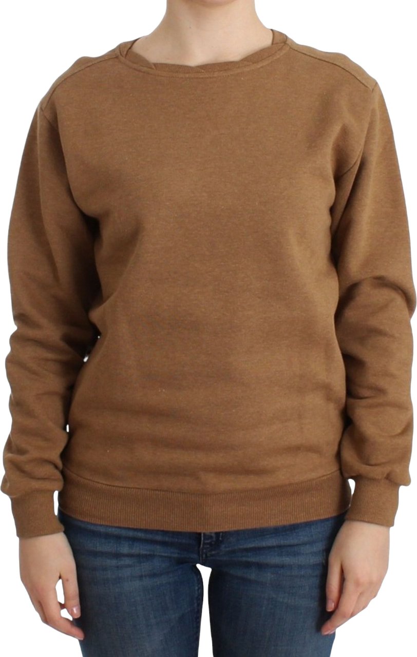 Galliano John Galliano Brown Crewneck Cotton Sweater Bruin