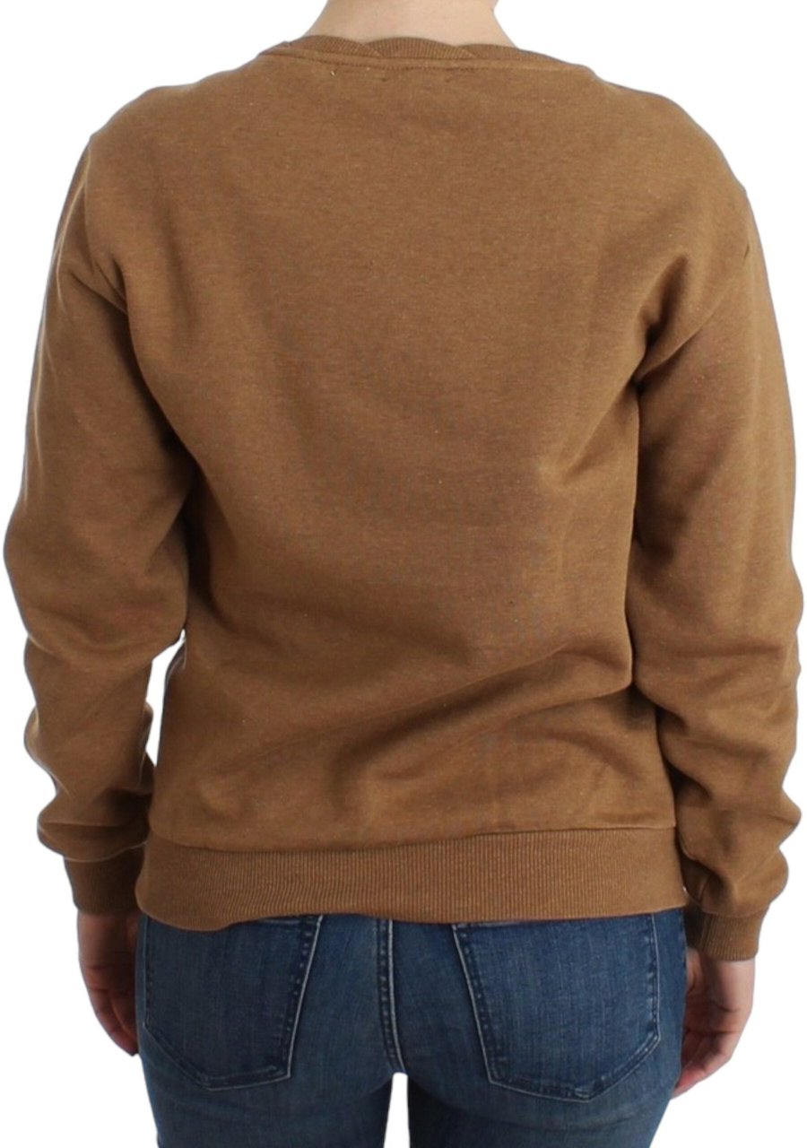 Galliano John Galliano Brown Crewneck Cotton Sweater Bruin