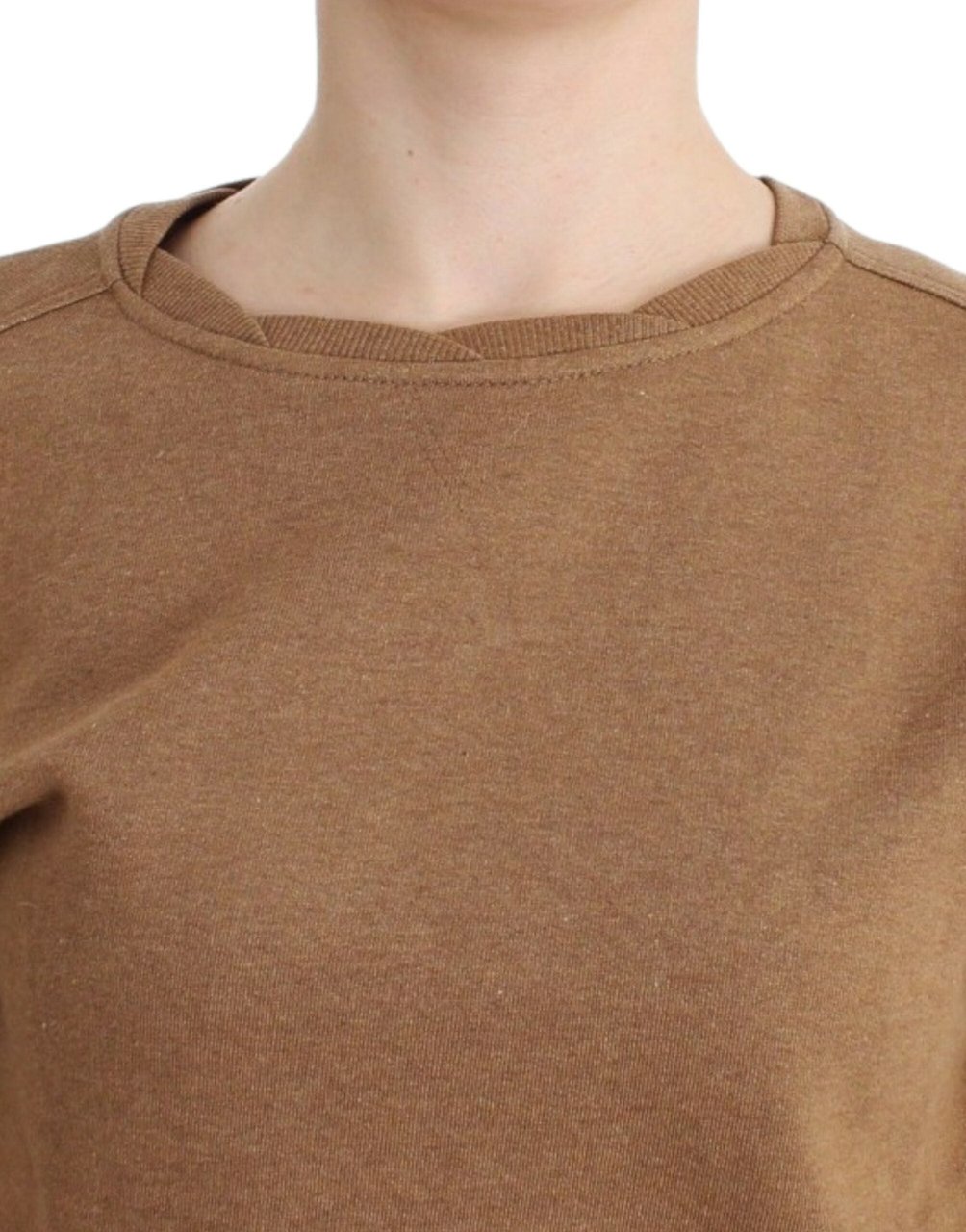 Galliano John Galliano Brown Crewneck Cotton Sweater Bruin