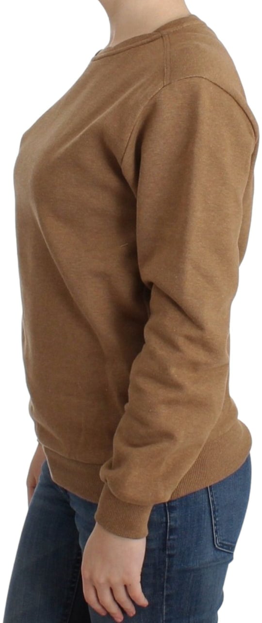 Galliano John Galliano Brown Crewneck Cotton Sweater Bruin