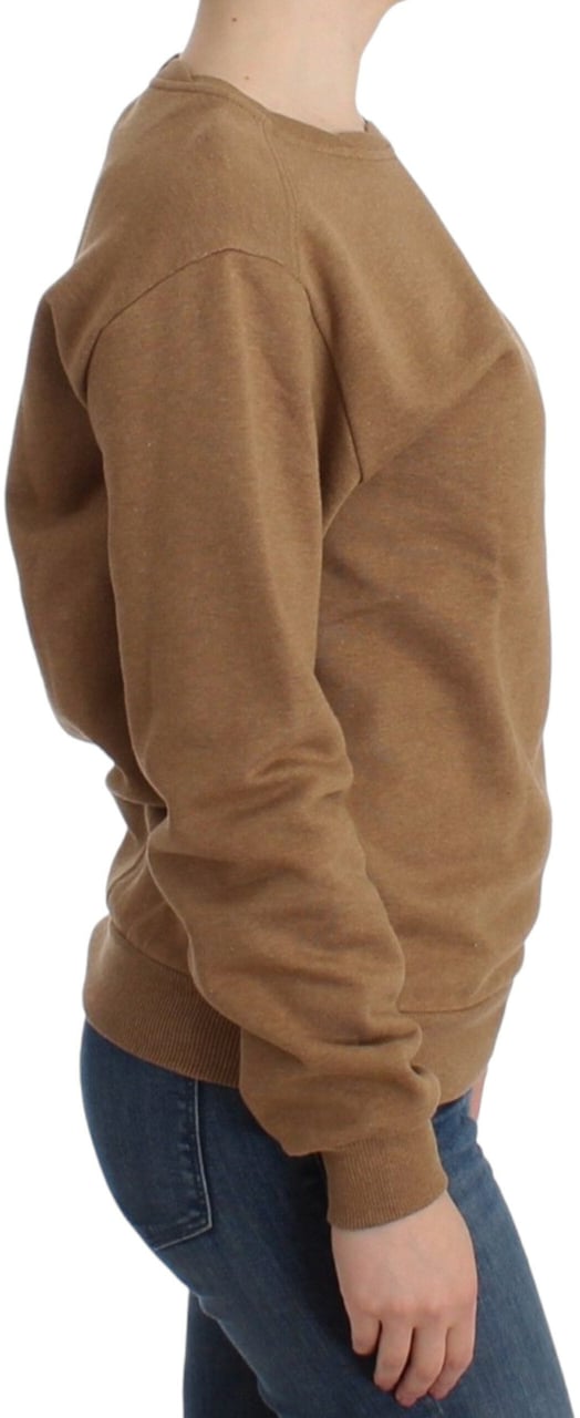 Galliano John Galliano Brown Crewneck Cotton Sweater Bruin