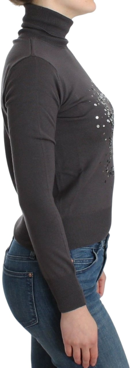 Galliano John Galliano Brown turtleneck cotton sweater Bruin