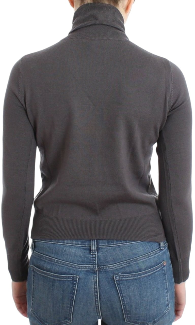 Galliano John Galliano Brown turtleneck cotton sweater Bruin