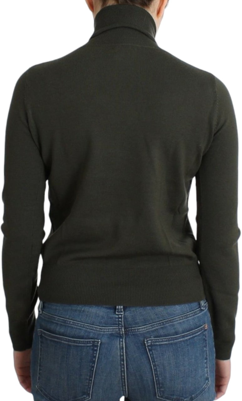 Galliano John Galliano Green wool turtleneck sweater Groen