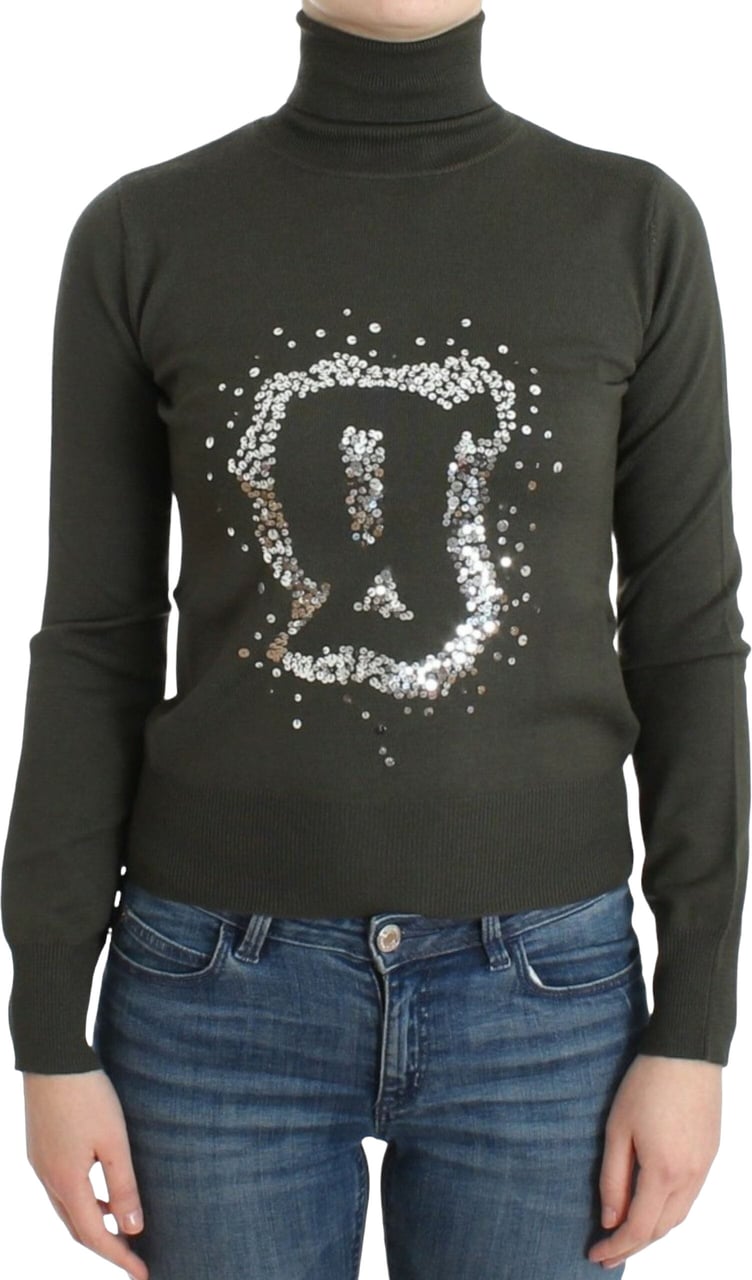 Galliano John Galliano Green wool turtleneck sweater Groen