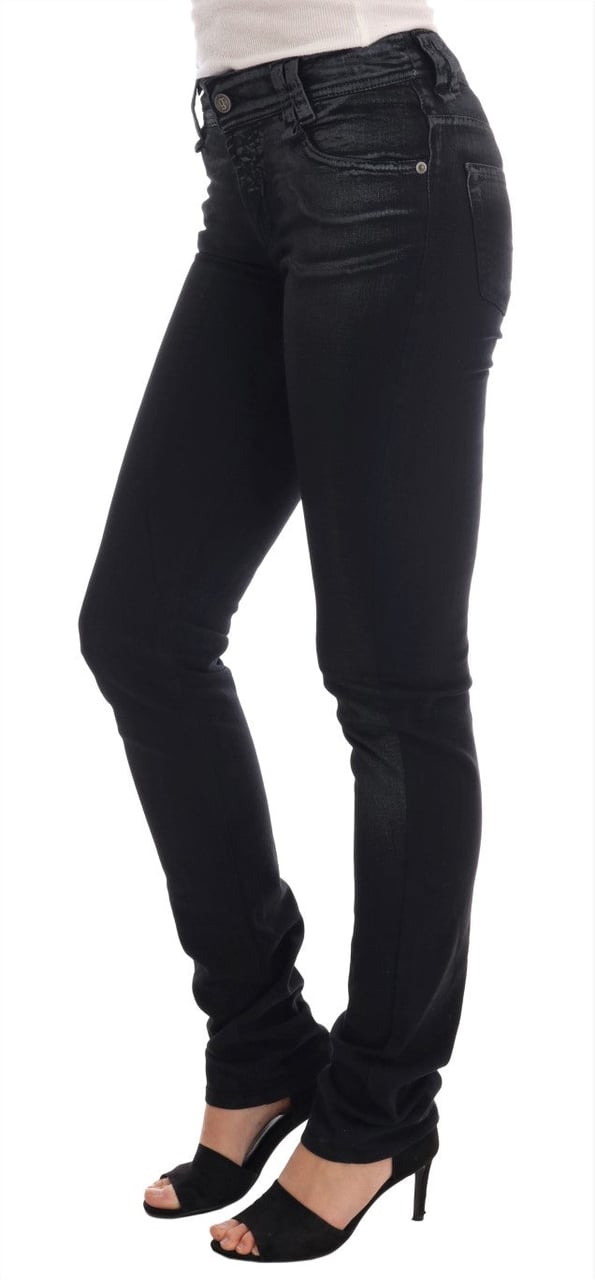 Galliano John Galliano Gray Wash Cotton Stretch Regular Fit Jeans Grijs